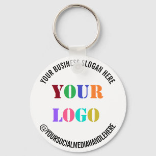 Uw Business Logo Promotion Social Media Handle Sleutelhanger