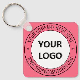Uw Business Logo Promotionele Sleutelhanger Sjablo