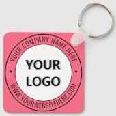 Uw Business Logo Promotionele Sleutelhanger Sjablo (Achterkant)
