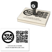 Uw Business Logo QR Code Aangepaste Rubber Stamp Rubberstempel (Gestempeld)