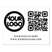 Uw Business Logo QR Code Aangepaste Rubber Stamp Rubberstempel (Afrduk)
