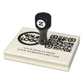 Uw Business Logo QR Code Aangepaste Rubber Stamp Rubberstempel (Stempel)