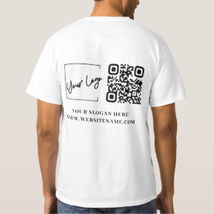 Uw Business Logo QR Code Custom T-shirt