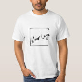 Uw Business Logo QR Code Custom T-shirt (Voorkant)