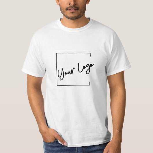 Uw Business Logo QR Code Custom T-shirt (Voorkant)