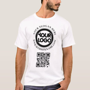 Uw Business Logo QR Code Custom T-shirt