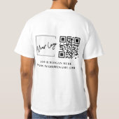 Uw Business Logo QR Code Custom T-shirt (Achterkant)