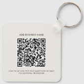 Uw Business Logo QR Code Medewerkers Swag Sleutelhanger (Achterkant)
