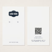 Uw Business Logo QR Code Oorbellen Display Kaart (Voorkant /achterkant)