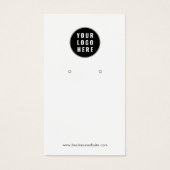 Uw Business Logo QR Code Oorbellen Display Kaart (Voorkant)