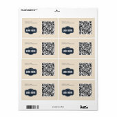 Uw Business Logo QR Code Product-ID Etiket (Full Sheet)