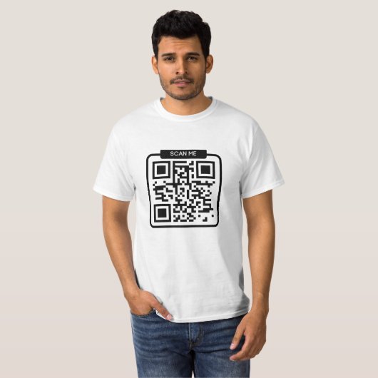Uw Business Logo QR Code Scan Me Custom T-shirt (Voorkant volledig)
