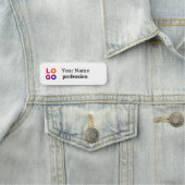 Uw Business Logo Simple Employee Name Tag (In situ)