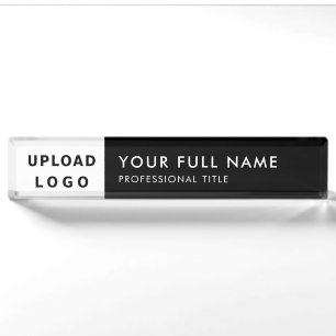 Uw Business Logo Simple Minimal zwart-wit Naambordje
