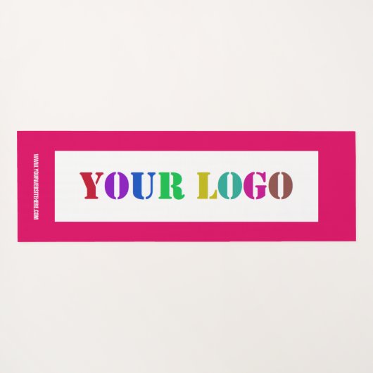 Uw Business Logo Yoga Mat Voorbeeld Aangepaste tek (Achterkant (horizontaal))