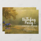 Uw Camping Foto Verjaardag Uitnodiging (Voorkant / Achterkant)