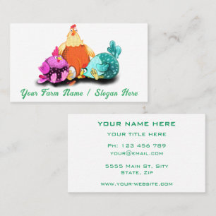 Uw Chicken Boerderij Funny Business Card Template Visitekaartje