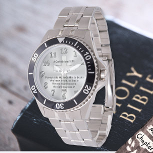UW Christelijke WACHTWOORD VOOR MANNEN EN Vrouwen Horloge