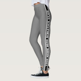 uw Club Naam Striped Leggings