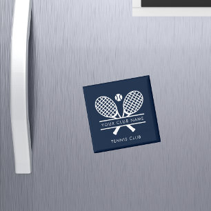 Uw clubnaam Tennis Sports Navy Blue Magneet