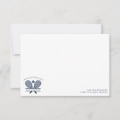 Uw clubnaam Tennis Team Custom Bedankkaart (Voorkant)