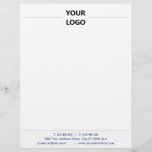 Uw Colour Business Kantoor Letterhead met Logo Briefhoofd
