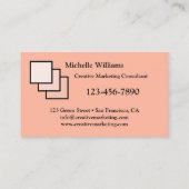 Uw Colour Creative Monogram Visitekaartje (Achterkant)