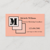 Uw Colour Creative Monogram Visitekaartje (Voorkant)