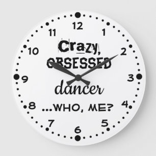 Uw Colour Dance Clock Clock-cadeautje voor dansers Grote Klok