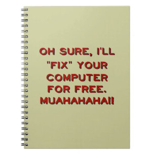 Uw computer gratis herstellen? notitieboek