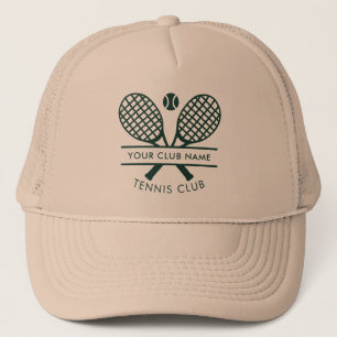 Uw Country Club naam tennis pictogrammen elke kleu Trucker Pet