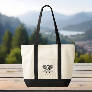 Uw Country Club naam Tennis Team Swag Tote Bag