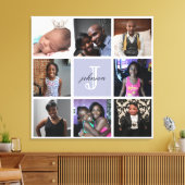 Uw Custom Monogram Wrapped Canvas Print (Insitu (Woonkamer))