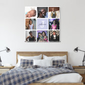 Uw Custom Monogram Wrapped Canvas Print (Insitu (Slaapkamer))