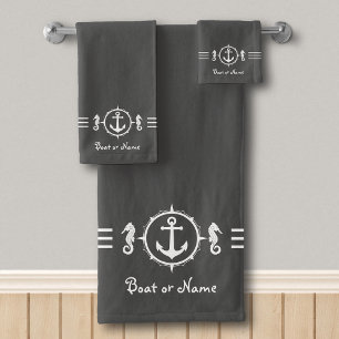 Uw darmhanddoek Seahorse Anchor Bath Set sh0c Bad Handdoek