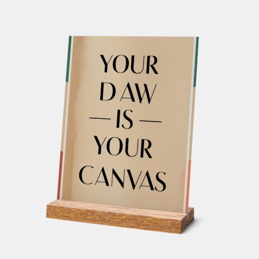 Uw DAW is uw canvas optie 2 Acryl Bord (Hoek)