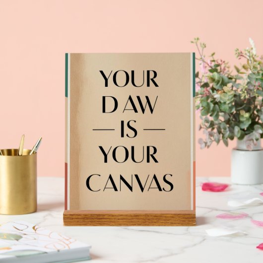 Uw DAW is uw canvas optie 2 Acryl Bord (Huwelijk)