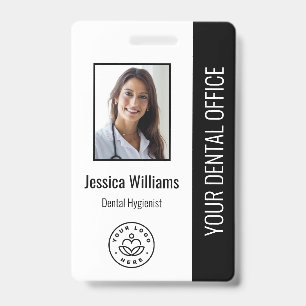 Uw Dentist Kantoor Logo Foto ID Zwart Badge