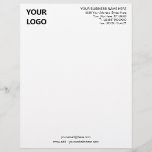 Uw Design Business Letterhead Voorbeeld met Logo Briefhoofd