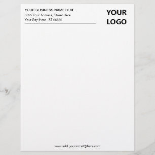 Uw Design Business Letterhead Voorbeeld met Logo Briefhoofd