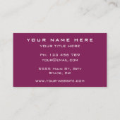 Uw Design Custom Color Business Card Template Visitekaartje (Achterkant)