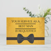 Uw dienst als Groomsman Beste man Verzoek Kaart (Staand voorkant)