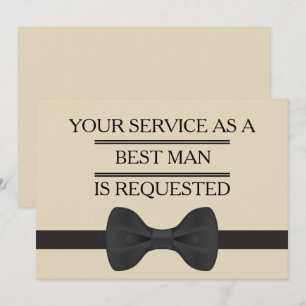 Uw dienst als Groomsman Beste man Verzoek Kaart