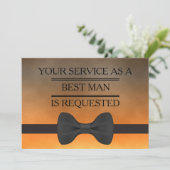 Uw dienst als Groomsman Beste man Verzoek Kaart (Staand voorkant)