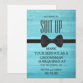 Uw dienst als Groomsman Kaart (Voorkant / Achterkant)