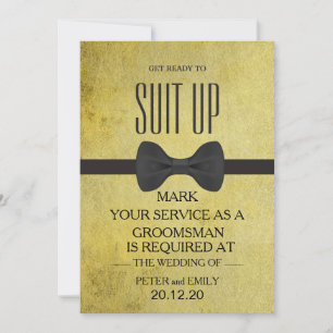 Uw dienst als Groomsman Kaart