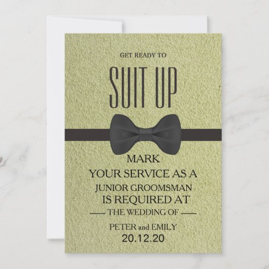 Uw dienst als Groomsman Kaart (Voorkant)