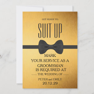 Uw dienst als Groomsman Kaart