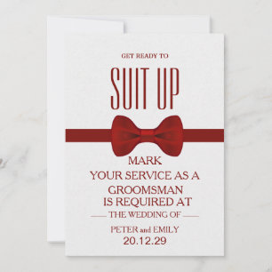 Uw dienst als Groomsman Kaart