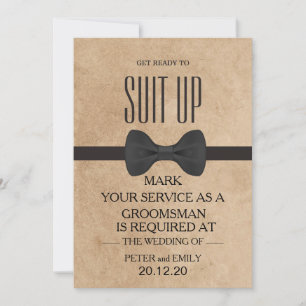 Uw Dienst als Groomsman Uitnodiging